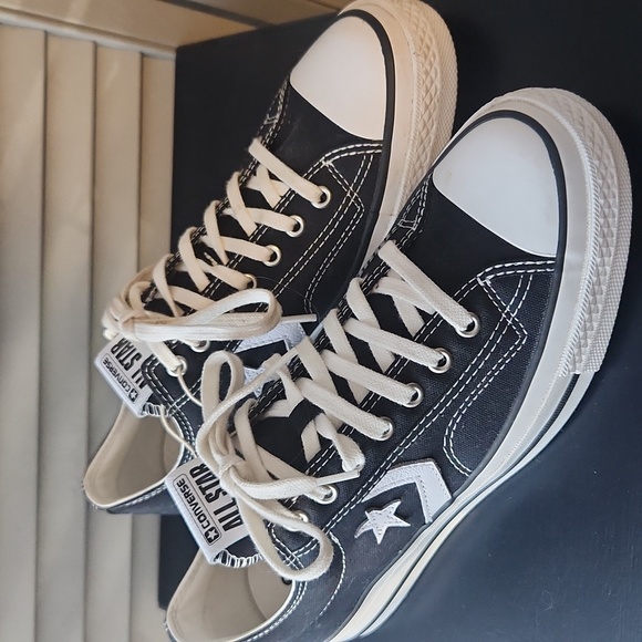 Star Player 76 All Star Converse Black Vintage White Unisex Sneakers - Picture 5 of 8